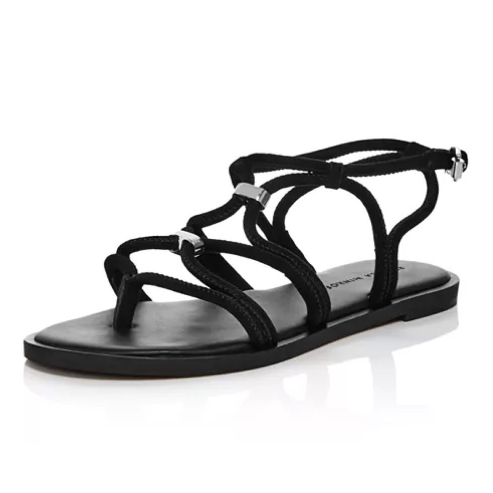 REBECCA MINKOFF SARLE LEATHER SUEDE GLADIATOR STYLE CAGE ANKLE STRAP SANDAL